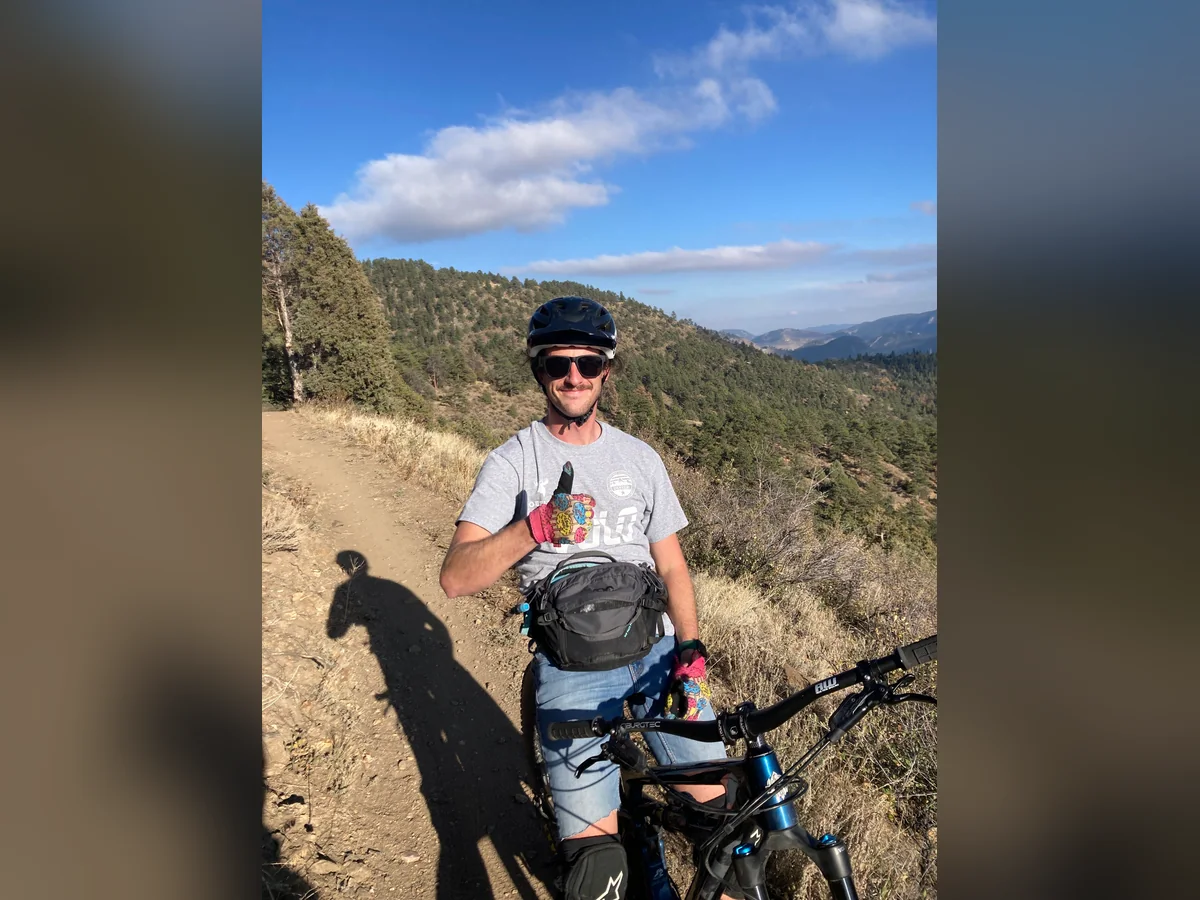 Taking a break during a mountain bike ride