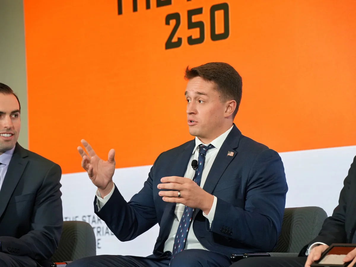 Speaking on a panel at a space industry event